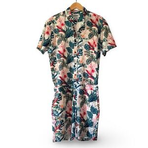 Romper Jack MENS Romper Jumpsuit Shorts SZ  M Floral / Hawaiian